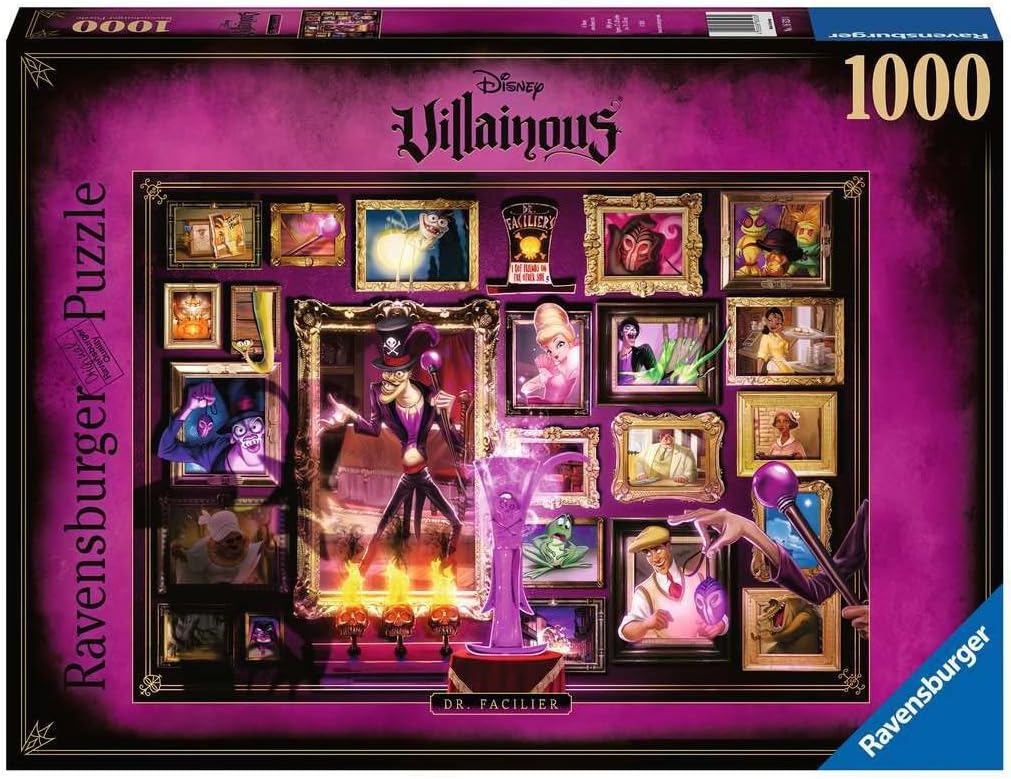 Ravensburger Disney Villainous Dr.Facilier – Rompecabezas de 1000 piezas para adultos, 16523, cada pieza es única, la tecnología Softclick significa