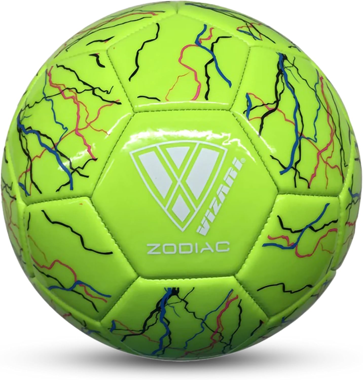 Vizari Zodiac Balón de fútbol para entrenamiento al aire libre y juego divertido  Pelota de fútbol al aire libre con vejiga de goma y cuero