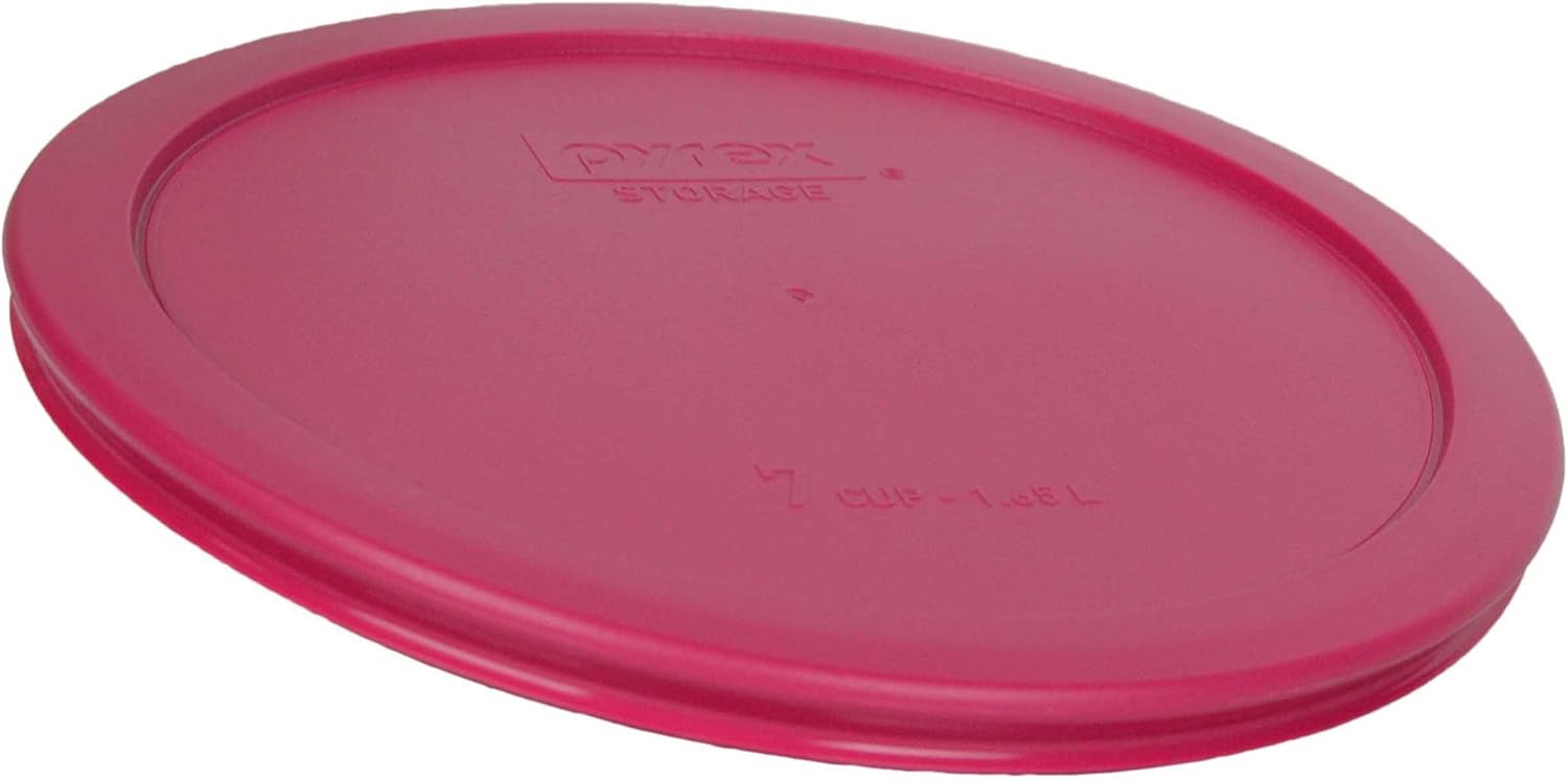 Pyrex (2) 7200-PC Nouveau Pink & (1) 7201-PC tapas rosas y (2) 7210-PC Loring Pink Tapas y (1) 7402-PC fucsia tapas