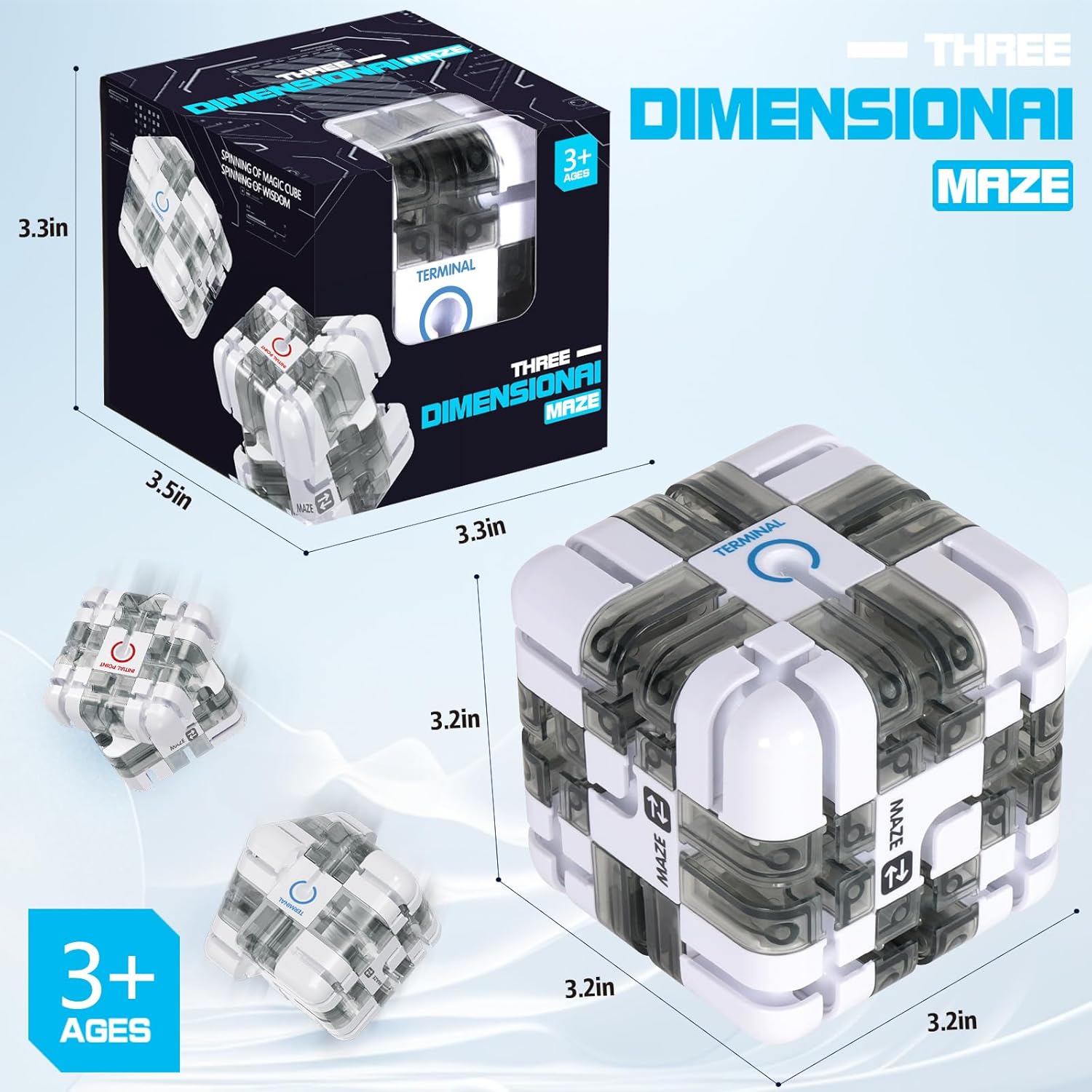 Maze Cube – Rompecabezas 3D de gravedad para niños, cubos de rompecabezas de laberinto con bolas, juego de laberinto de juego de lógica, juegos de
