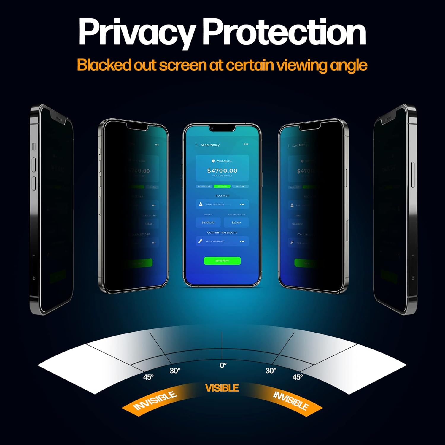 Power Theory Protector de pantalla de privacidad diseñado para iPhone 13 ProiPhone 13, vidrio templado, protección antiespía dureza 9H, kit de fácil
