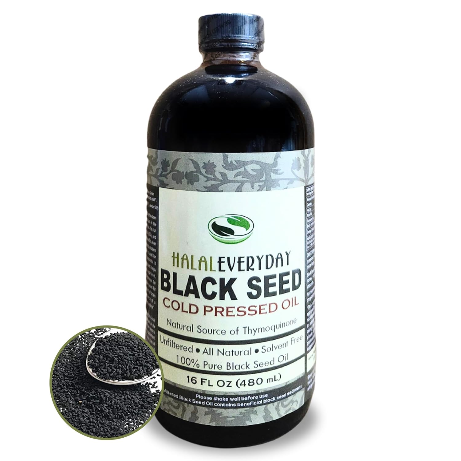 HalalEveryDay – Aceite de semilla negra prensado en frío, aceite de semillas negras para el cabello, la piel, el cuidado de las articulaciones,