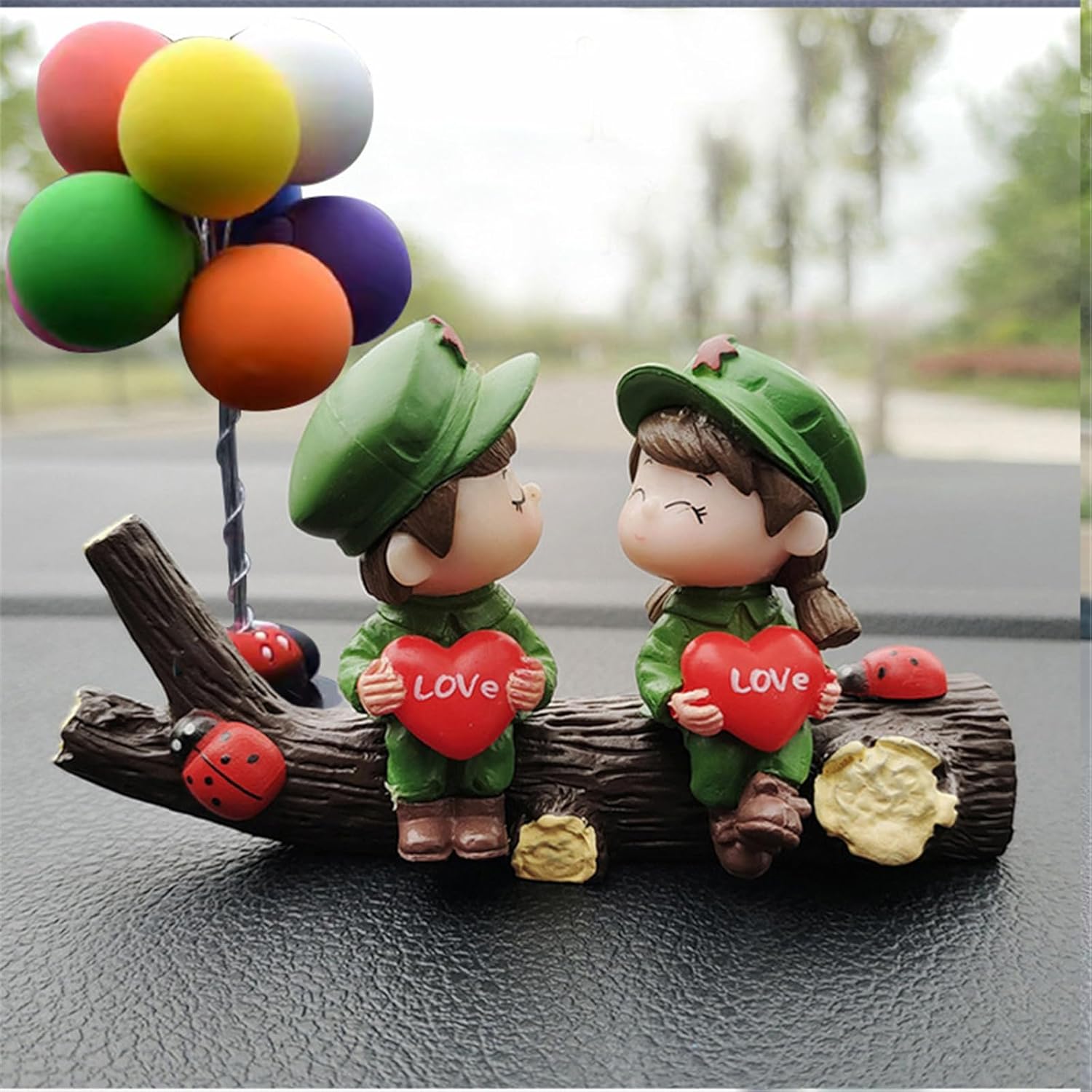Lindos adornos para parejas, decoración de automóvil, lindos dibujos animados para parejas, decoración de tablero de instrumentos de caricaturas,