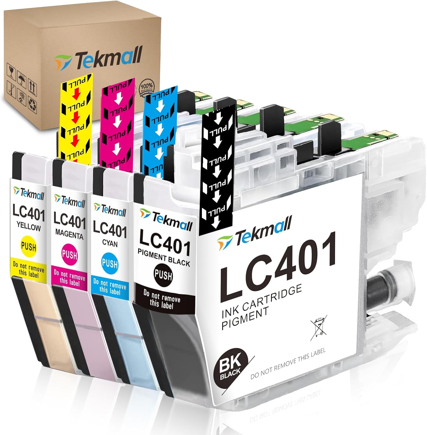 Cartuchos de tinta compatibles LC401 LC401XL LC401 XL para impresora Brother MFC-J1010DW MFC-J1012DW MFC-J1170DW, chip más reciente en noviembre de