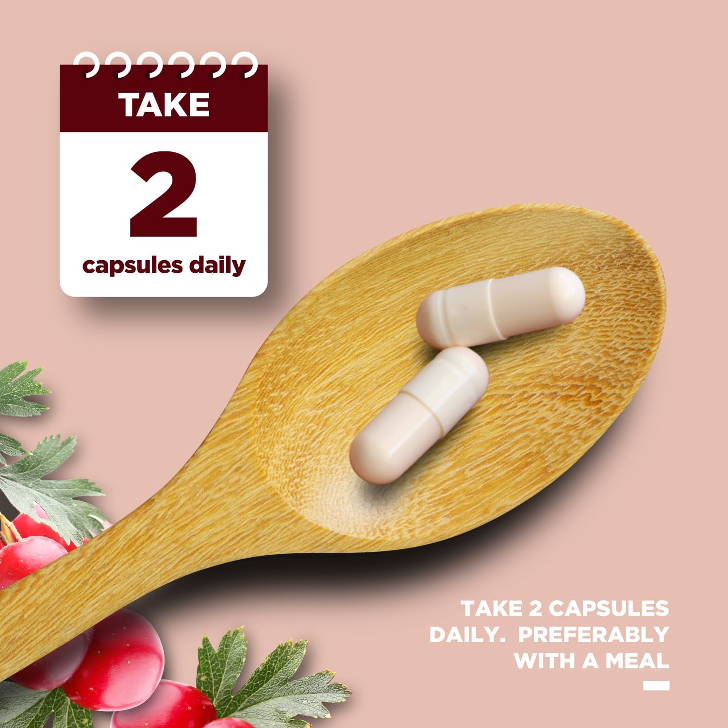 Cápsulas extra fuertes de bayas de espino  Suplemento de espino para la salud del corazón para hombres y mujeres  Potente extracto 41 vitaminas del
