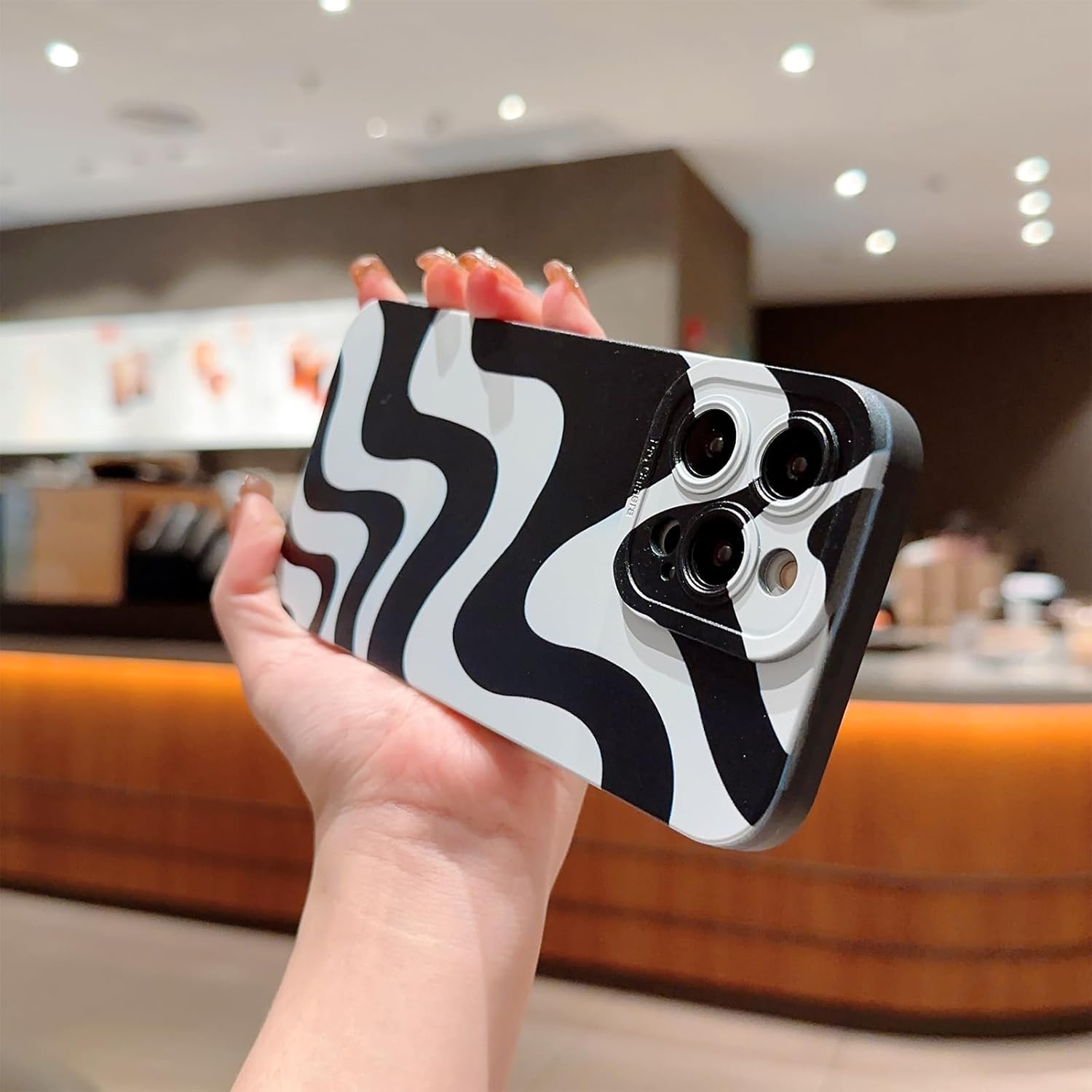 YKCZL Funda compatible con iPhone 14 Pro Max, bonito patrón artístico para mujeres y niñas, funda protectora de lente de cámara completa de TPU