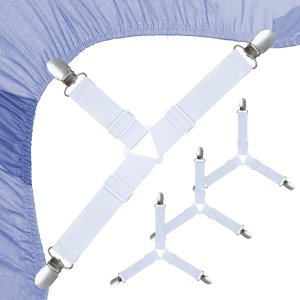 Correas de sábanas, clips elásticos para sábanas ajustables que mantienen las sábanas en su lugar, soportes para sábanas para esquinas mantienen las Correas de sábanas, clips elásticos para sábanas ajustables que mantienen las sábanas en su lugar, soportes para sábanas para esquinas mantienen las