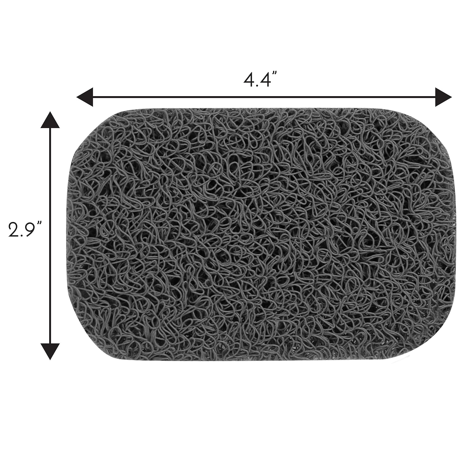 S&T INC. Jabonera para cocina y baño, protector de jabón para jabón de manos y jabón en barra, paquete de 6, 2.9 x 4.4 pulgadas, gris oscuro