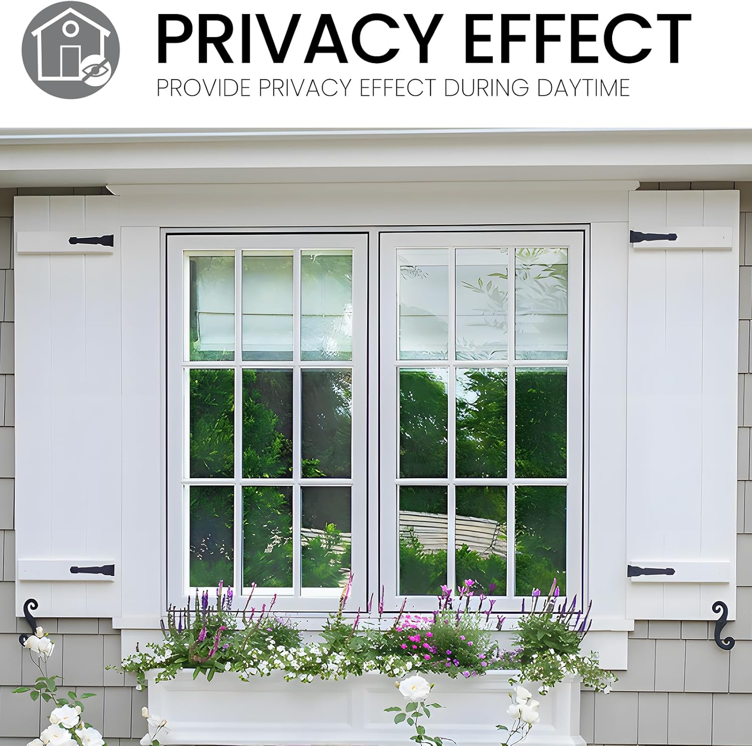 Window Privacy Film,Window Tinting Film for Home Sun Blocking,Window Tinting Cover One Way Heat Control Window Mirror Reflective Film with Free