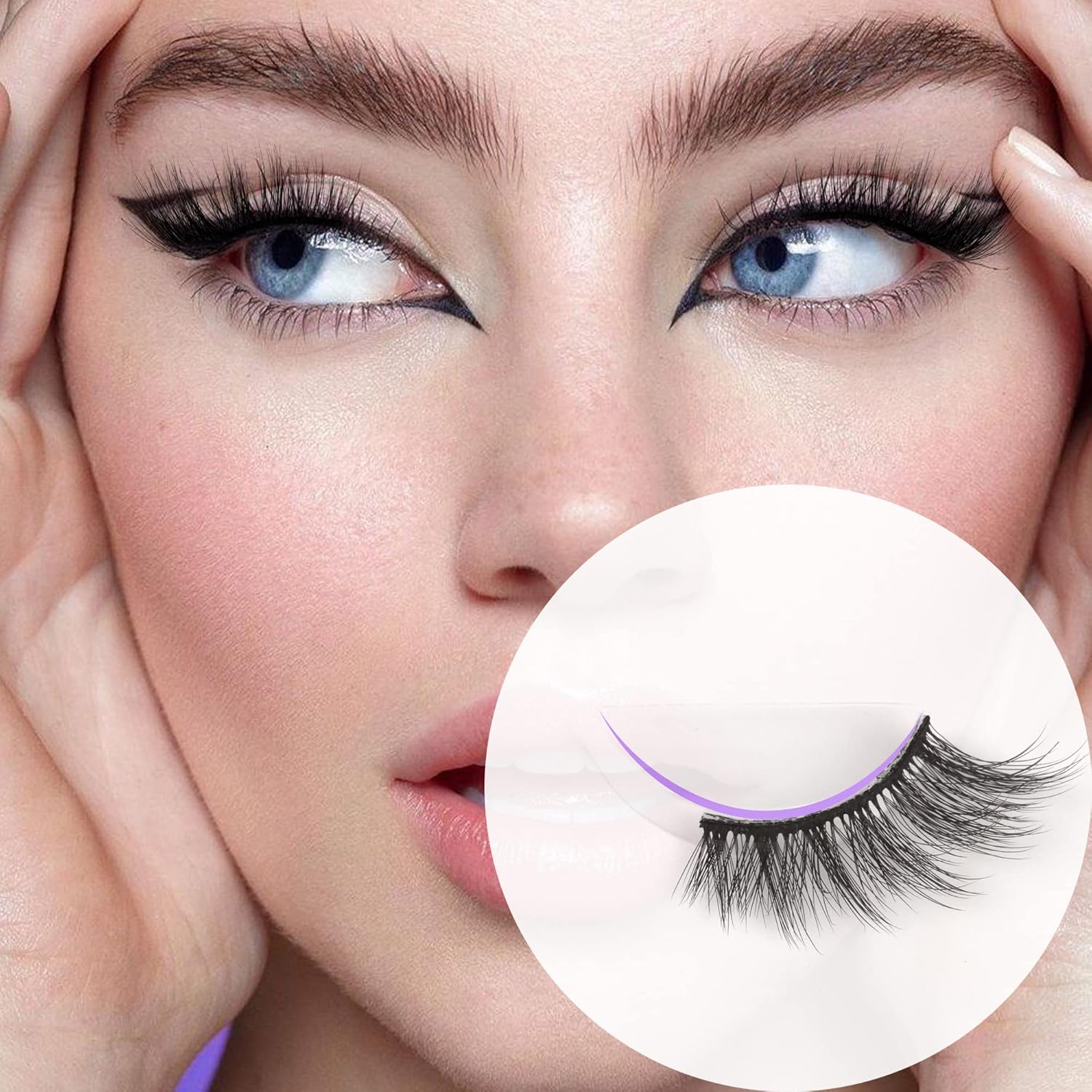 FANXITON Mitad de pestañas de aspecto natural, 10 pares de pestañas postizas 3D de ojo de gato, esponjosas, suaves, de 0.59 pulgadas, cortas, de