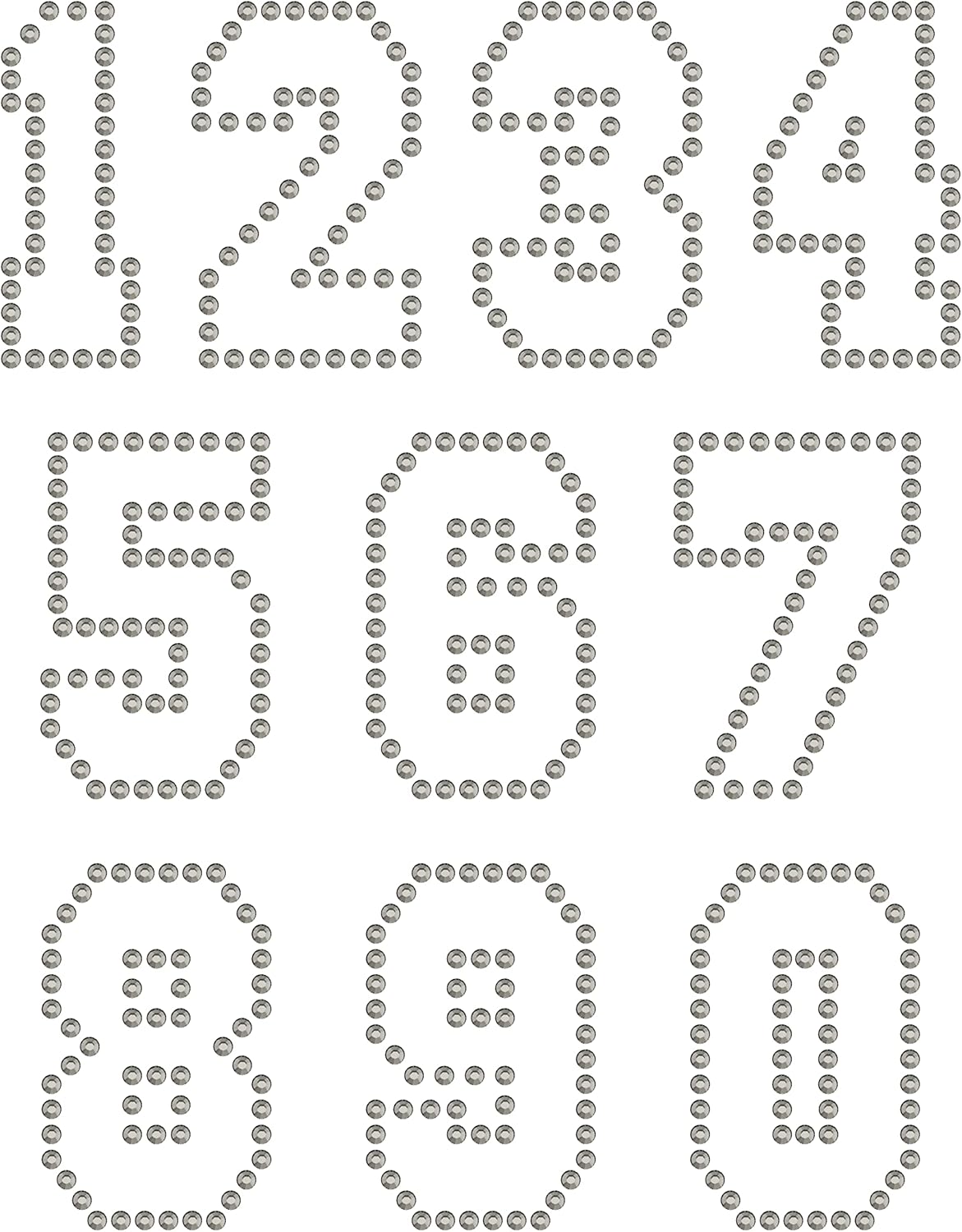 Rhinestone Genie Font-Sports – Plantilla magnética de diamantes de imitación de 3 pulgadas, color negro