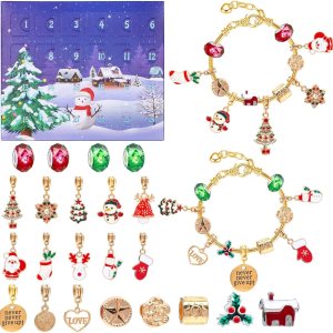 Calendario de Adviento de Navidad 2023, kit de fabricación de pulseras para niñas, calendario de cuenta regresiva de Navidad, pulseras de joyería Calendario de Adviento de Navidad 2023, kit de fabricación de pulseras para niñas, calendario de cuenta regresiva de Navidad, pulseras de joyería