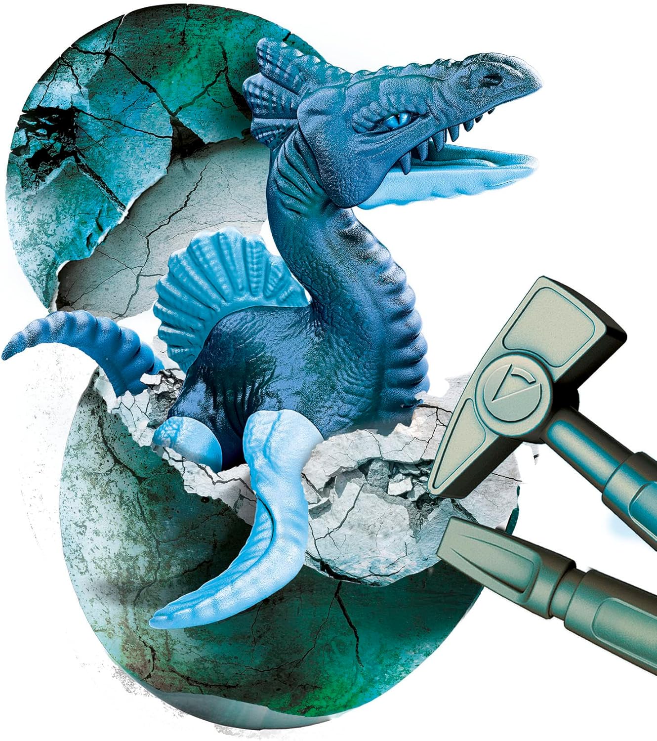 Clementoni – Science & Play – Legendary Egg – Sea Dragon – Breakable Egg and Dragon to Assemble – Hammer and Chisel Included – for Kids Ages 6+