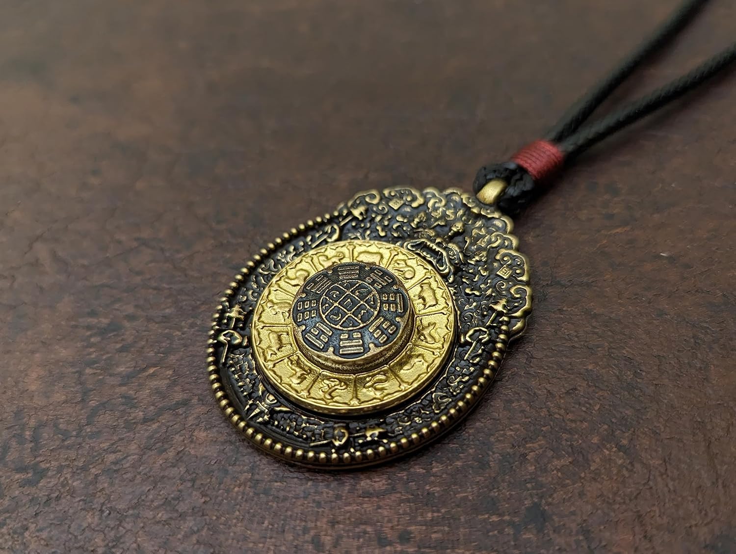 Bagua Amulet Melong Tibetan Mirror Defense Negative Provocation Reflection Dzogchen Bon Buddhist Pendant Tibet Necklace Shaman Mirror
