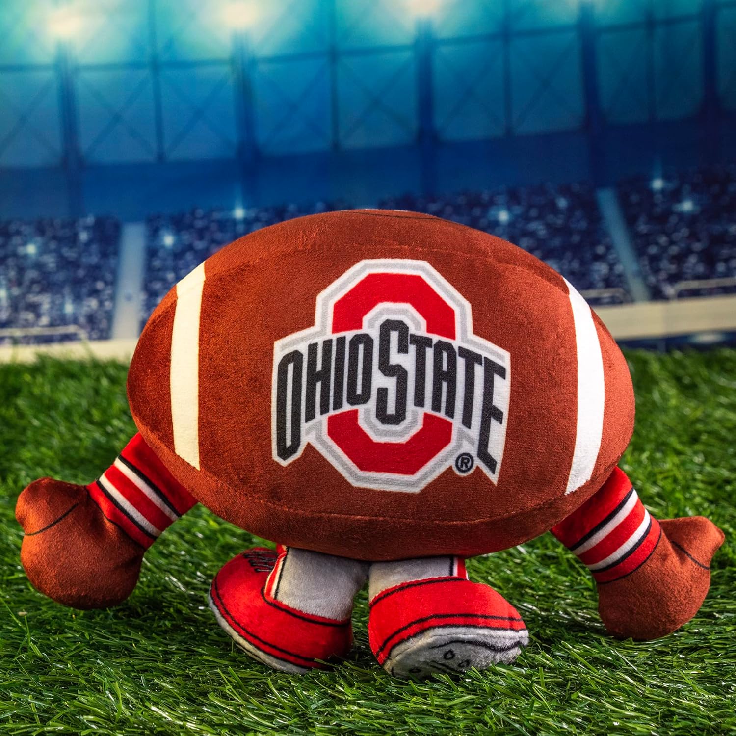 Bleacher Creatures Ohio State Buckeyes Kuricha – Peluche de fútbol sentado de 8 pulgadas, suave inspirado en Chibi
