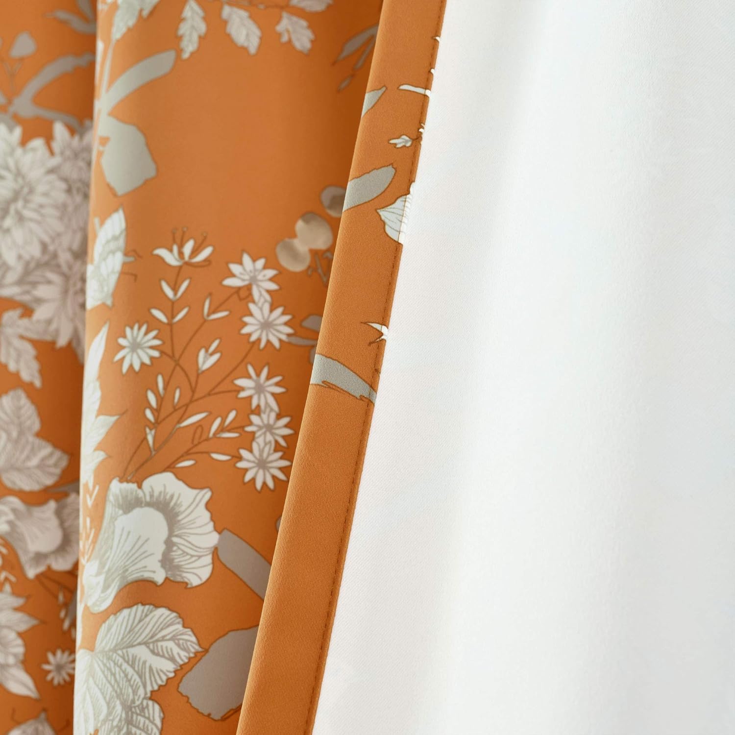 Lush Decor Botanical Garden – Set de cortinas con estampado floral y de pájaros, para oscurecer la habitación, para vivir