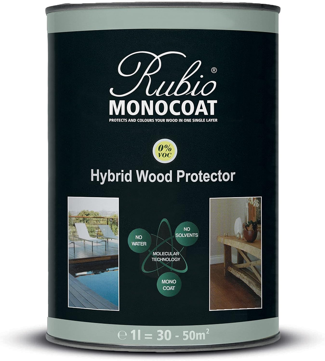 Rubio Monocoat Protector de madera híbrido, 1 litro, puro