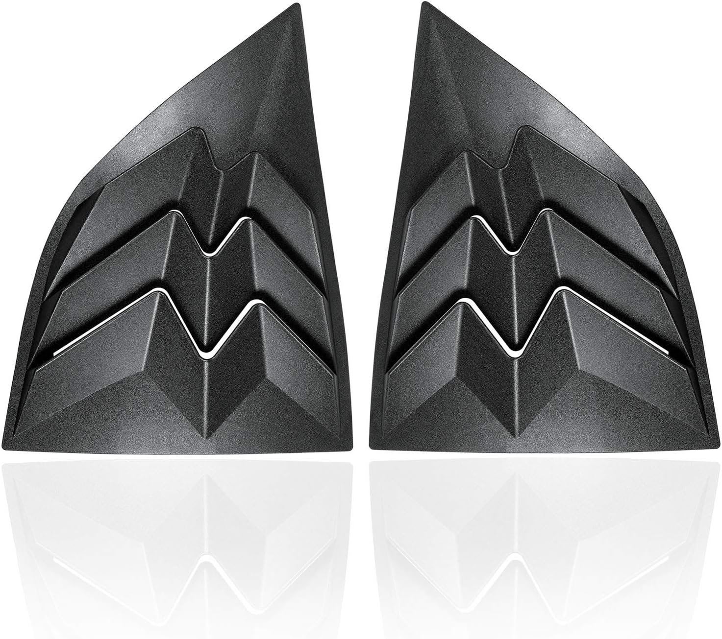 Juego de rejillas de ventana trasera y lateral para Dodge Challenger 2008-2023 para parabrisas en GT Lambo estilo ABS negro mate, ajuste