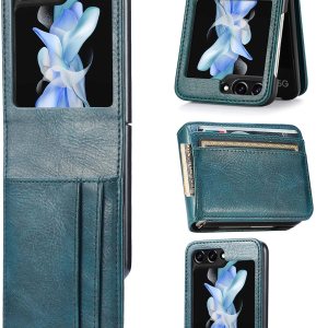 ZCDAYE Funda tipo cartera para Samsung Galaxy Z Flip 5, funda para Samsung Galaxy Z Flip 5, funda de cuero para Samsung Galaxy Z Flip 5 con ZCDAYE Funda tipo cartera para Samsung Galaxy Z Flip 5, funda para Samsung Galaxy Z Flip 5, funda de cuero para Samsung Galaxy Z Flip 5 con