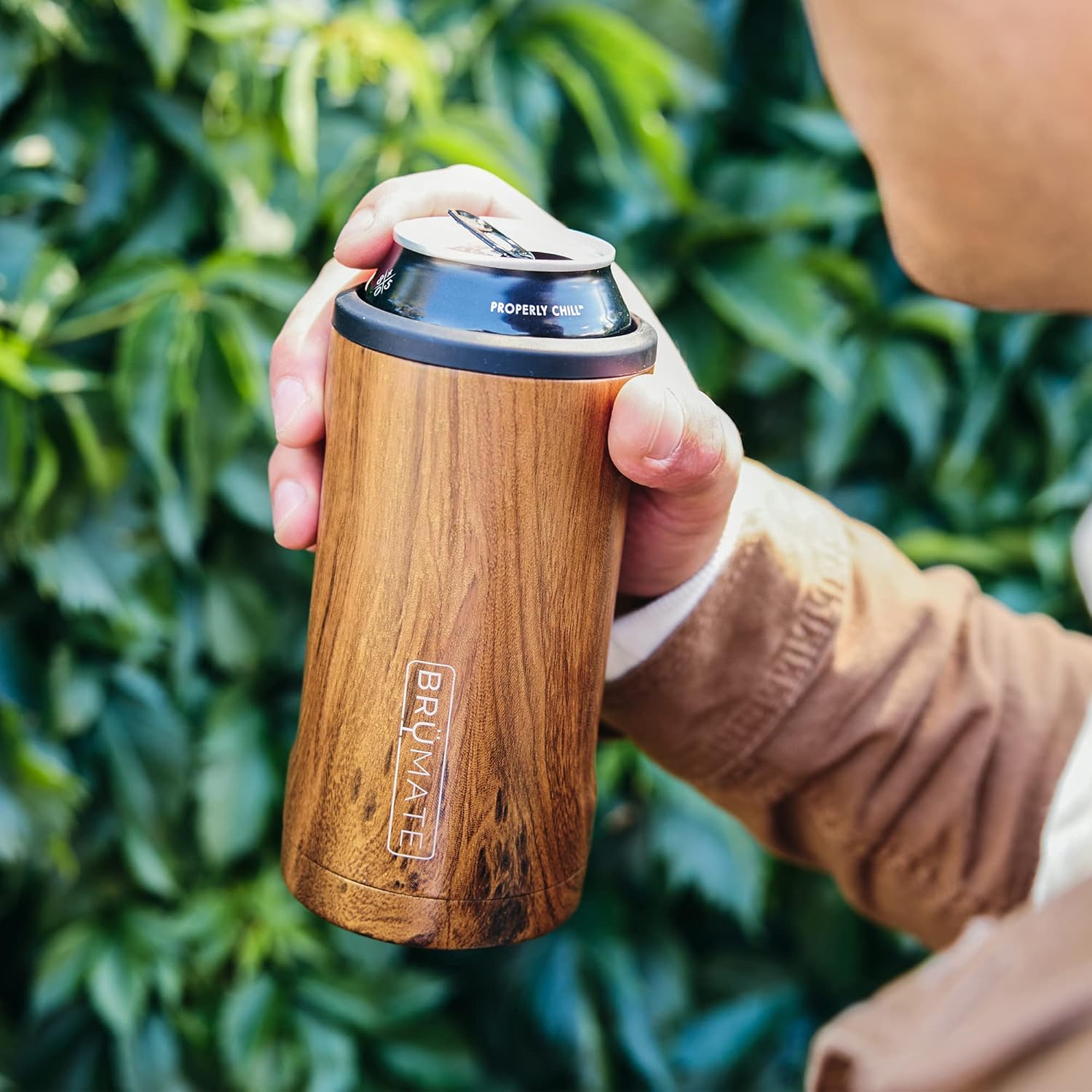 BrüMate Hopsulator Trio – Enfriador de latas aislado 3 en 1 para latas de 12 o 16 onzas + vaso 100 % a prueba de fugas con tapa, aislado para