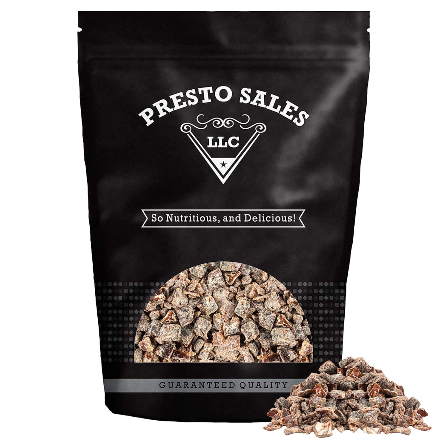 Presto Sales Dátiles picados 32 oz.  Carne gruesa y carnosa, 38 pulgadas en cubitos  Llamado “el rey de las fechas”, dulce y nutritivo bocadillo de
