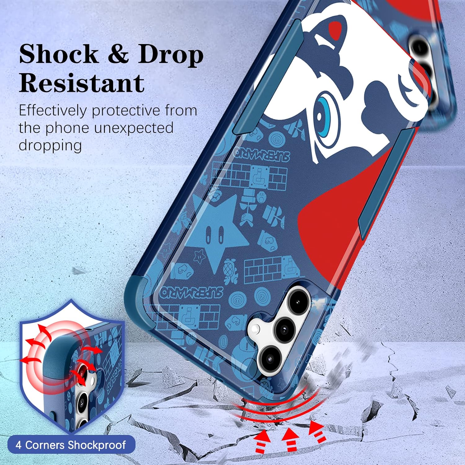 Oqplog Funda de teléfono resistente para Samsung A54 de 6.4 pulgadas para niños, niñas y mujeres, linda funda rígida de dibujos animados de anime,