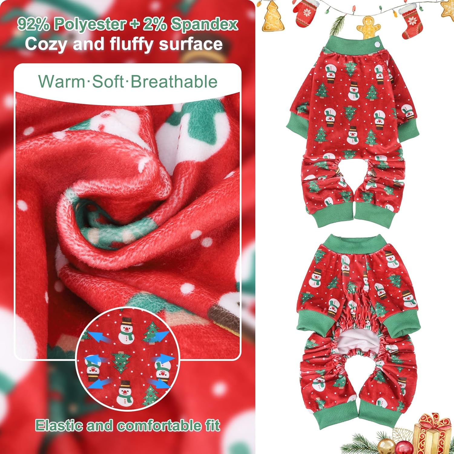 BEAUTYZOO Pijama elástico para perros pequeños y medianos, ropa de terciopelo suave para primavera y verano, para niñas y niños, con cuello