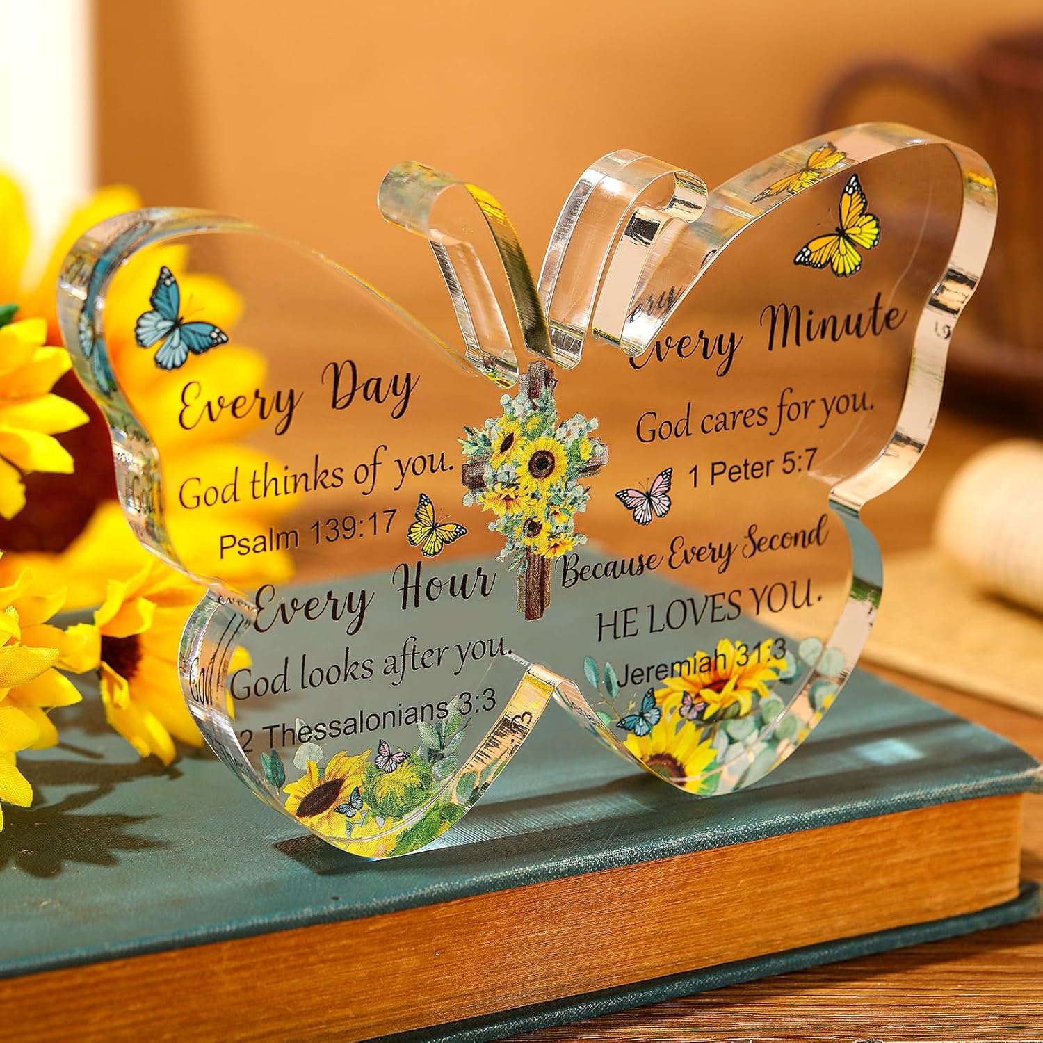 Barydat Regalos cristianos de acrílico, versículos de la Biblia, regalos religiosos para mujeres y hombres, regalos inspiradores de las Escrituras,