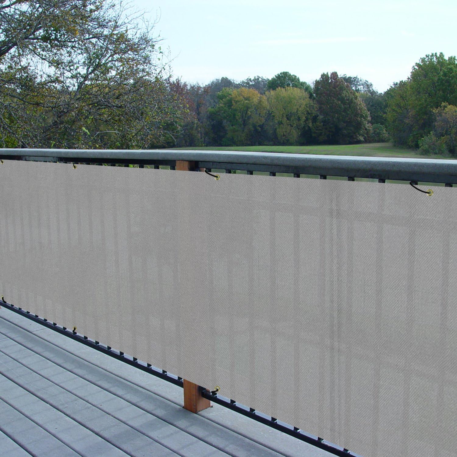 E&K Sunrise – Rejilla para valla de privacidad para balcón, 2.5 x 50 pies, con bridas de cremallera, protección UV para terraza, patio, patio,