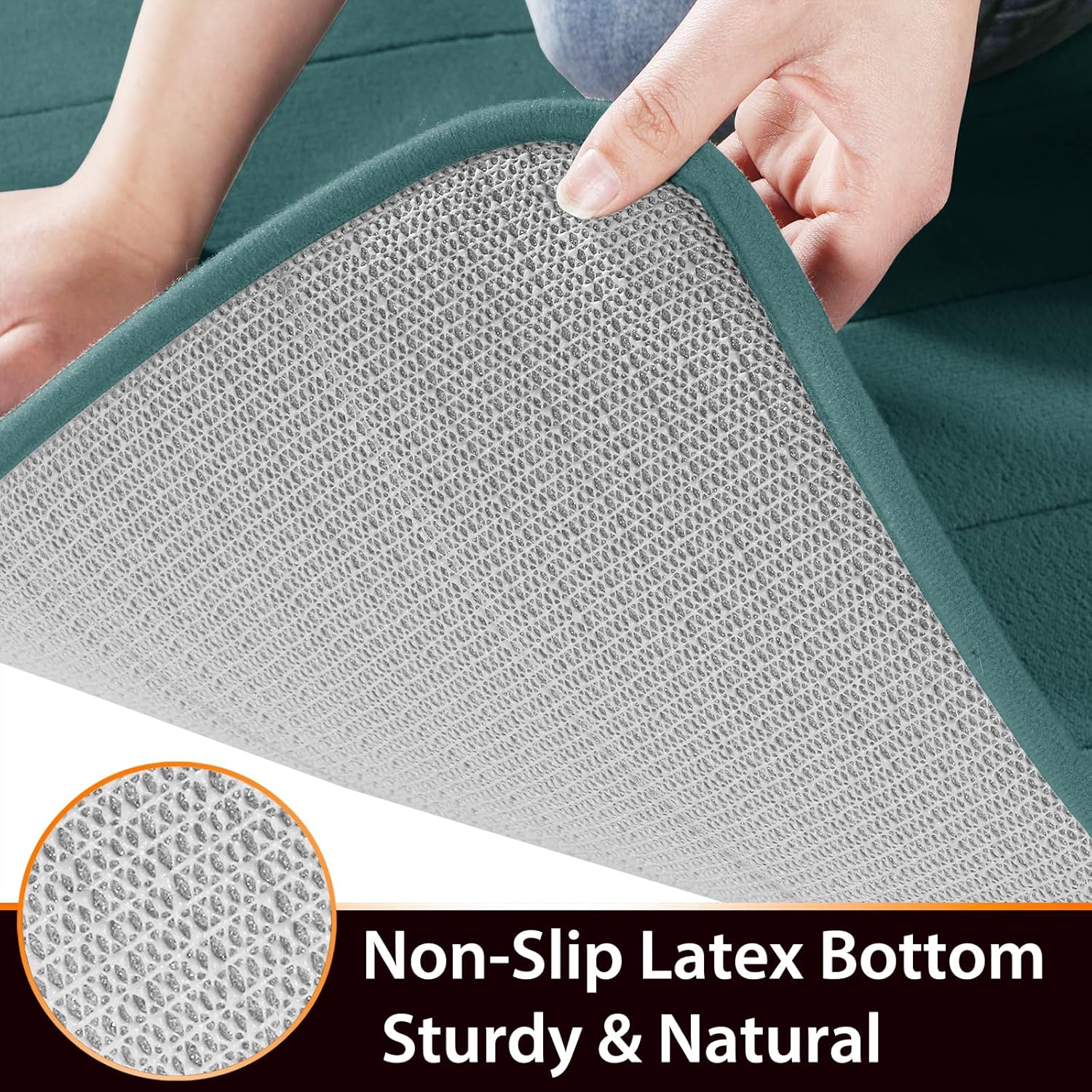 Yimobra Alfombra de baño de espuma viscoelástica, tamaño grande de 31.5 x 19.8 pulgadas, cómoda, suave, superabsorción de agua, lavable a máquina,