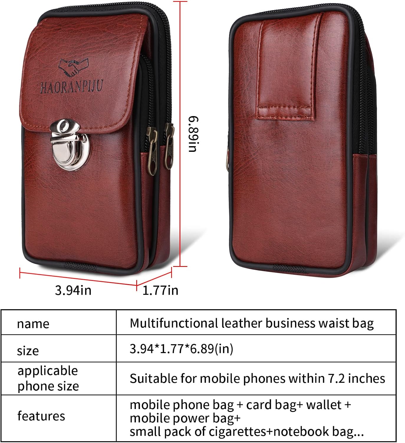 Funda de teléfono para Samsung Galaxy S10e con cremallera y clip para cinturón de piel sintética para tarjetas de crédito y dinero en efectivo,