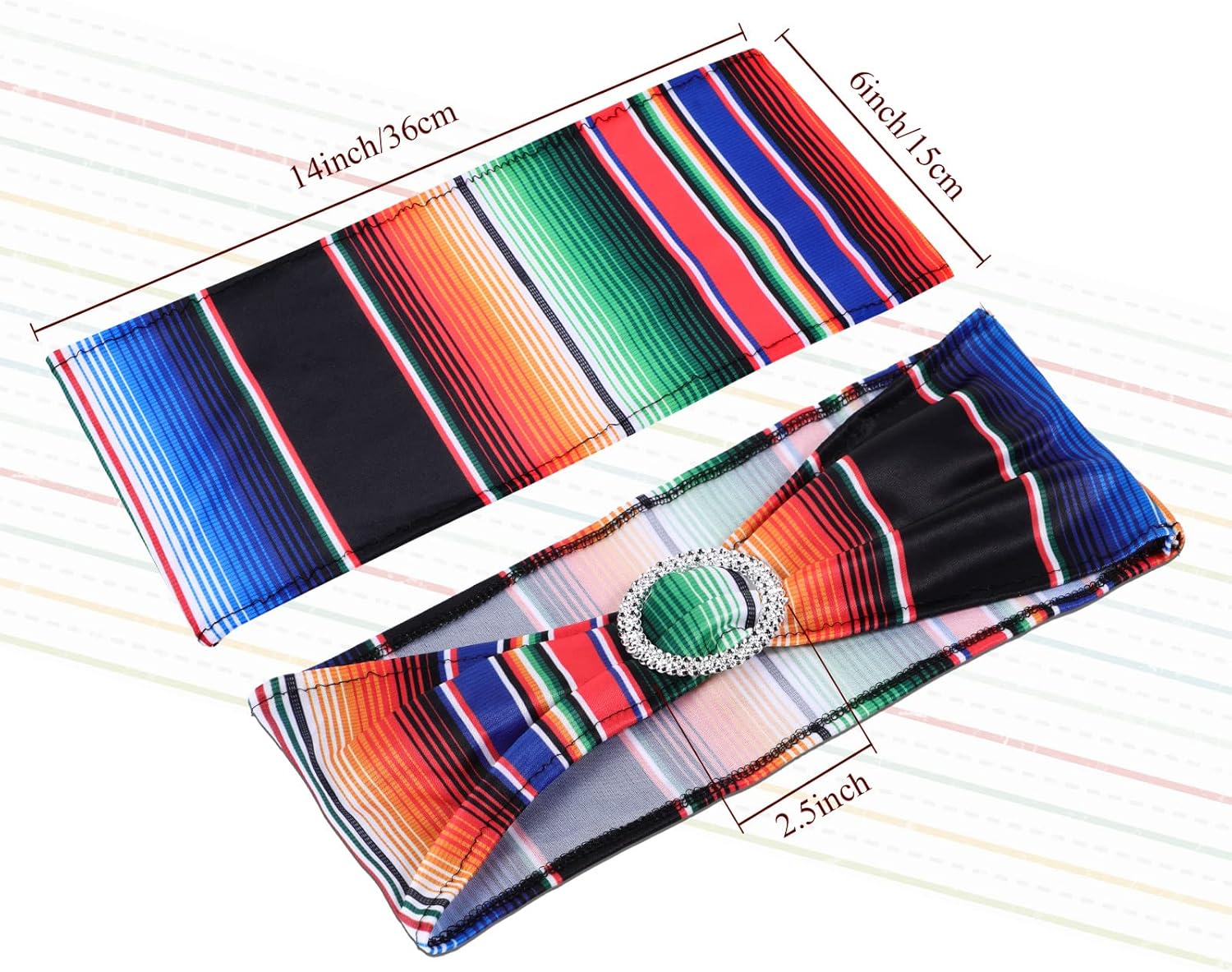 100 bandas elásticas para sillas de comedor con temática mexicana, bandas de elastano con hebilla para bodas, eventos, fiestas, ceremonias,