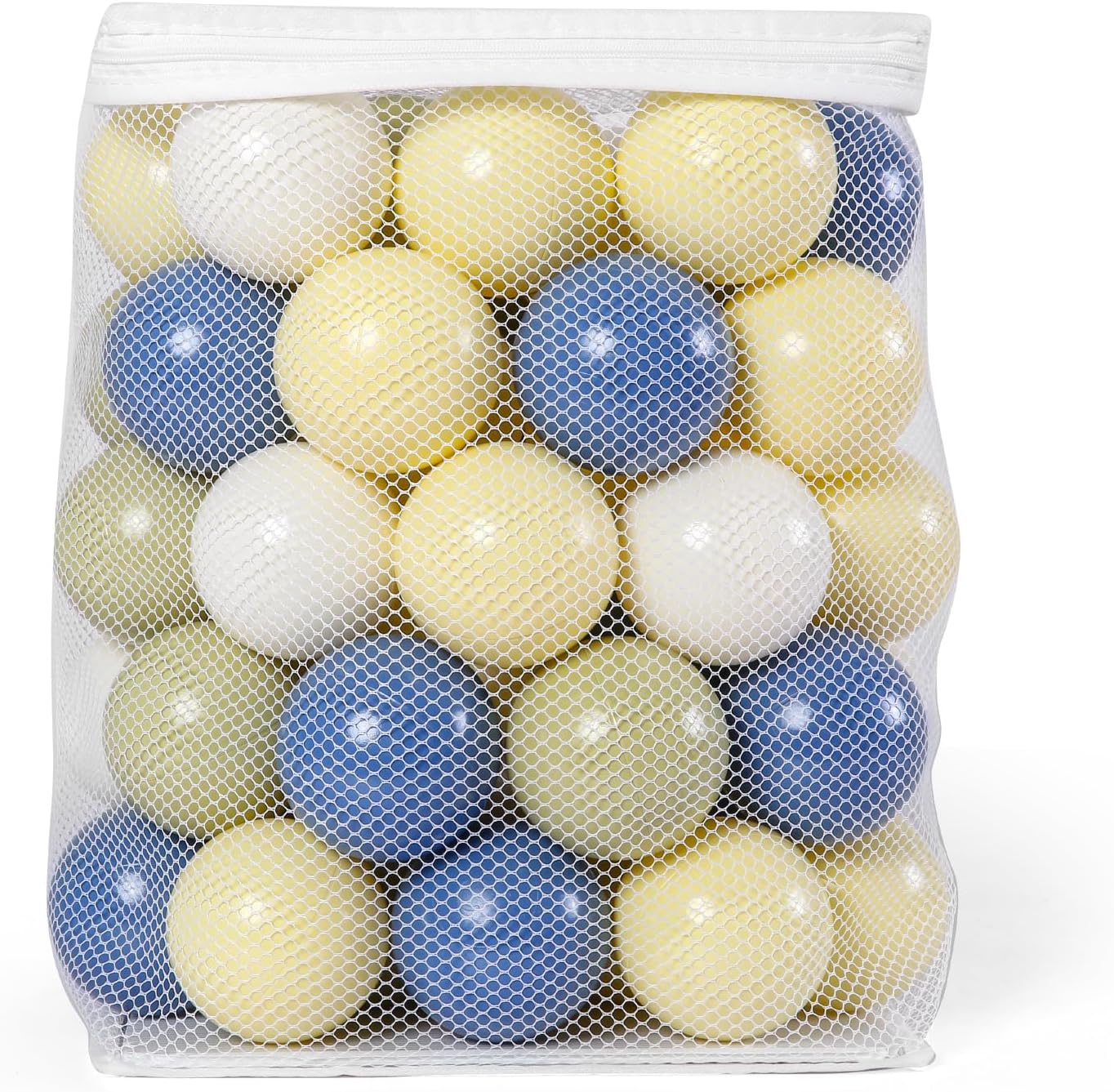 TRENDPLAY Big Ball Pit Balls  Diversión de 2.75 pulgadas para el desarrollo sensorial y físico de los niños, crema+verde matcha+amarillo caramelo +
