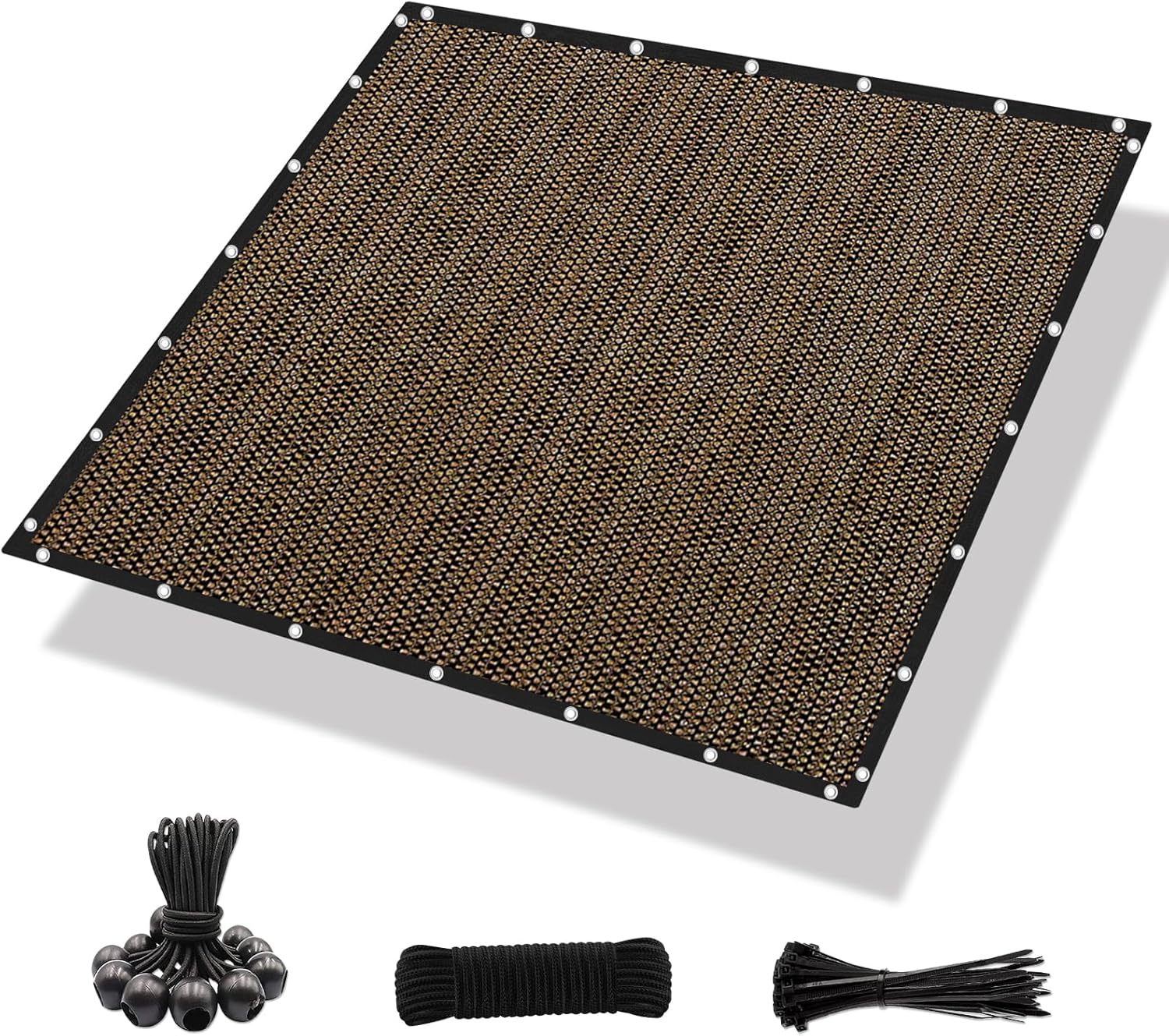 Amagenix 90% paño para sombra solar con ojales, 6 x 10 pies, para pérgola de repuesto, para toldo, pantalla de privacidad para patio al aire libre,