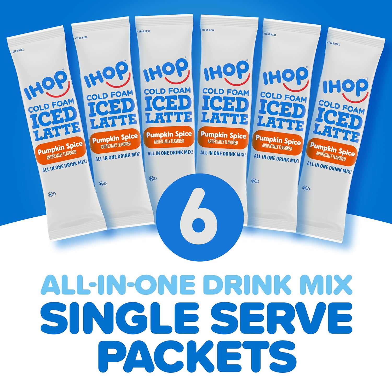IHOP Mezcla de café instantáneo con leche helado de calabaza con espuma fría, 5.82 onzas, 6 paquetes