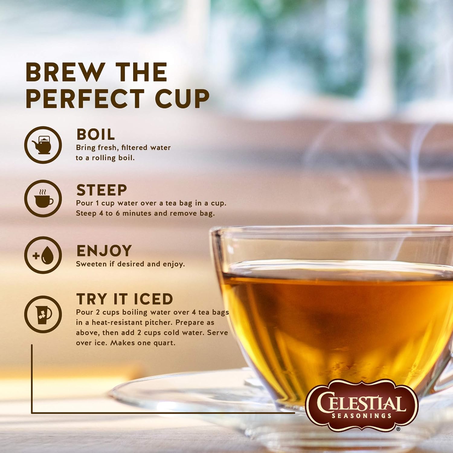 Celestial Seasonings  Degustación de tés de hierbas frutales Sin cafeína  18 bolsas de té