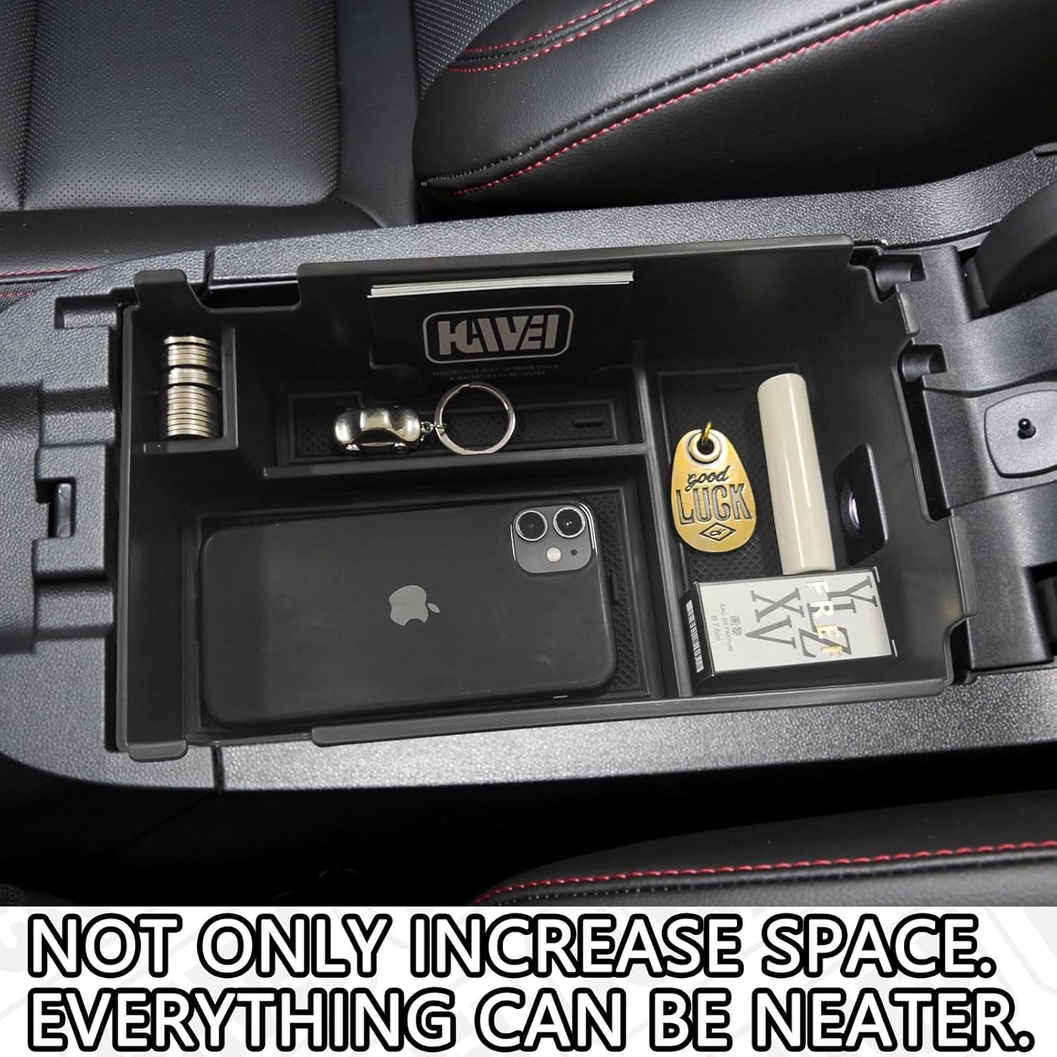 Bandeja organizadora de consola central compatible con Chevy Equinox 2018 2019 2020 2021 2023 2024, accesorios para reposabrazos, caja de