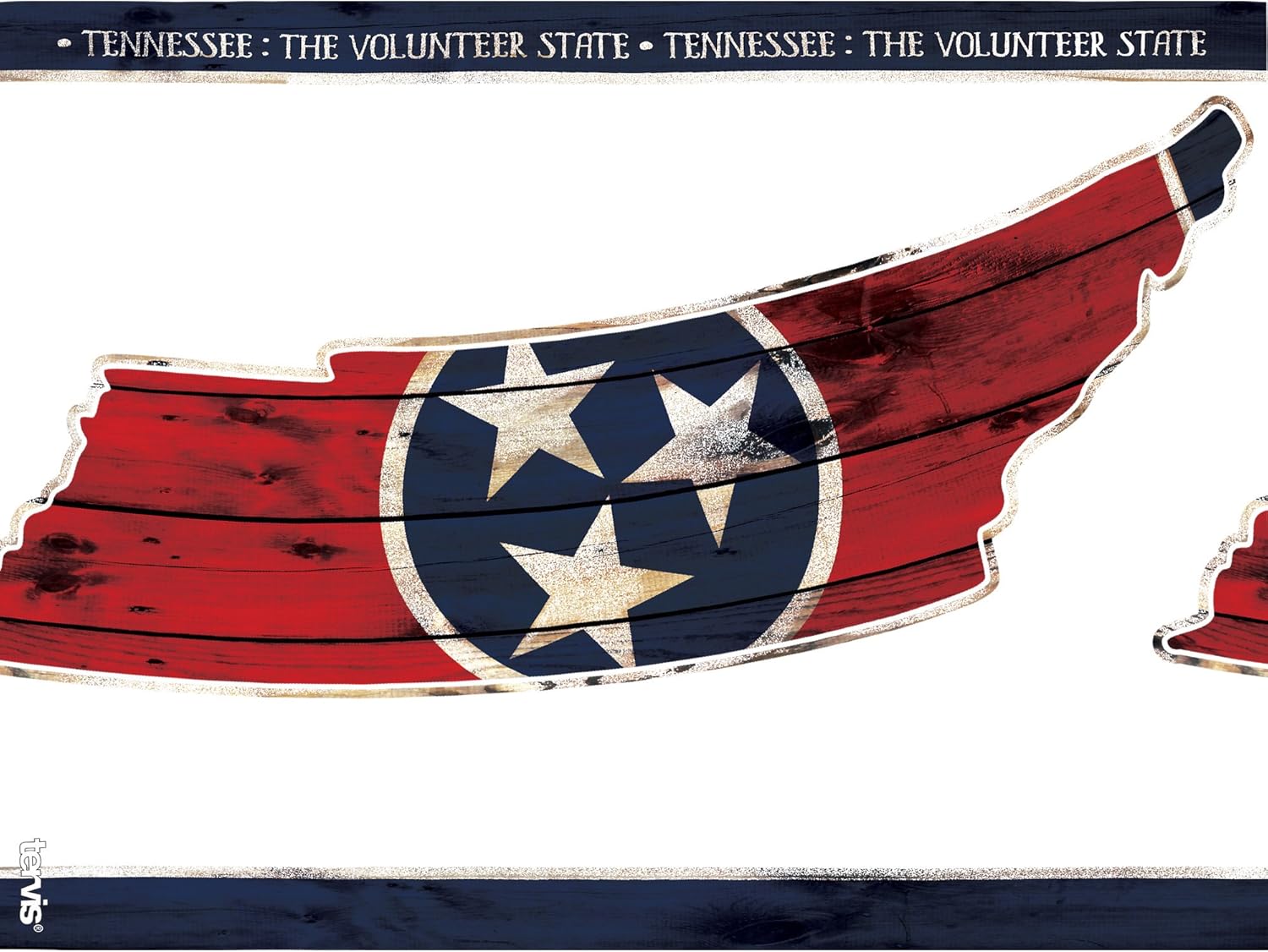 Tervis Vaso de contorno de la bandera del estado de Tennessee con envoltura y tapa roja, 24 onzas, transparente