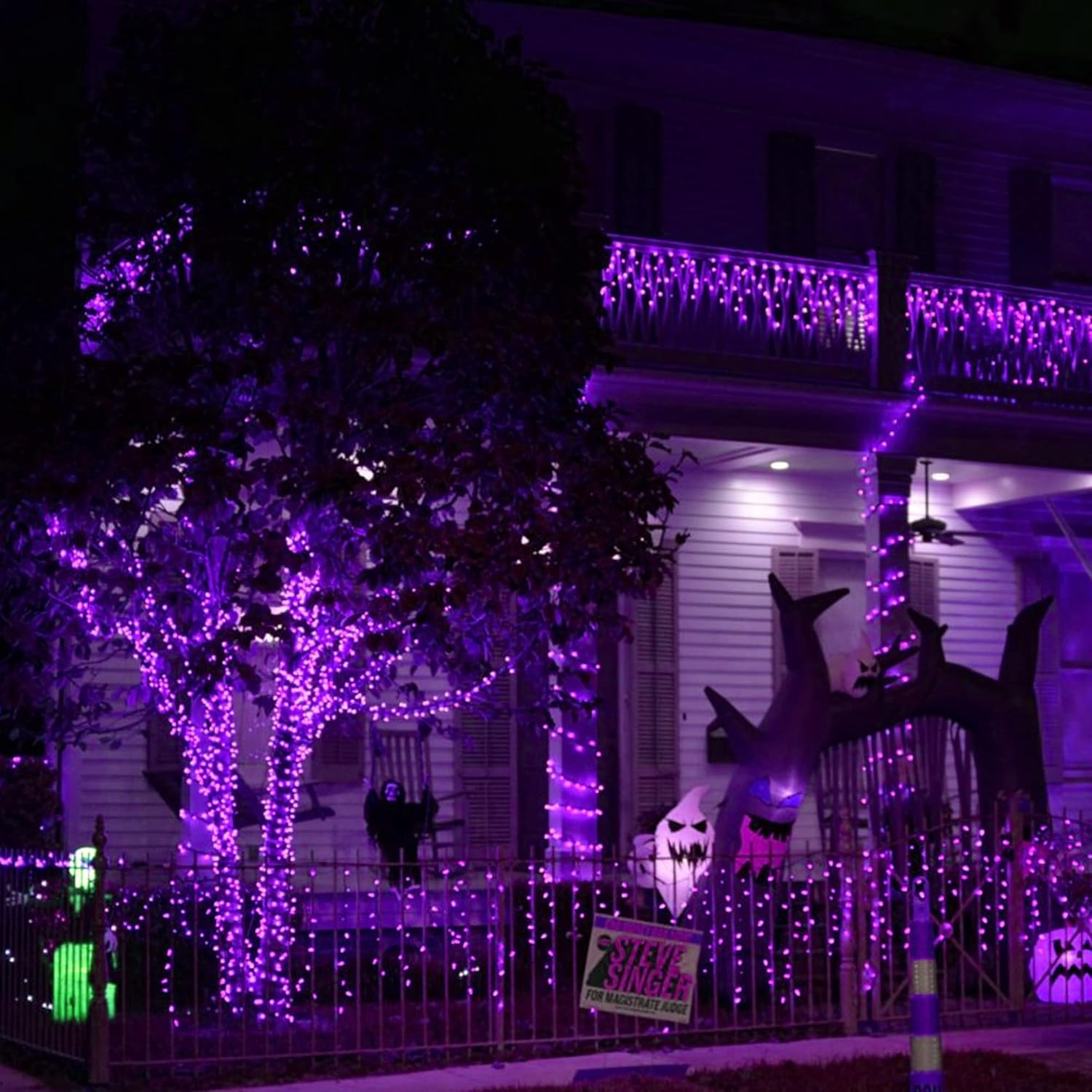 Dazzle Bright – Guirnalda de cobre con 60 luces LED de 20 pies de largo a pilas y a prueba de agua para decoraciones navideñas, de interior,