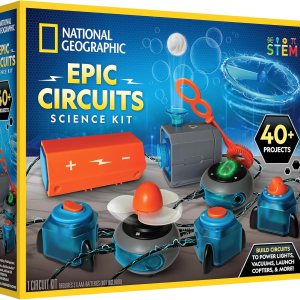National Geographic – Kit de circuito electrónico para niños con 40 proyectos de circuito eléctrico, juguete STEM de circuito eléctrico, proyectos National Geographic – Kit de circuito electrónico para niños con 40 proyectos de circuito eléctrico, juguete STEM de circuito eléctrico, proyectos