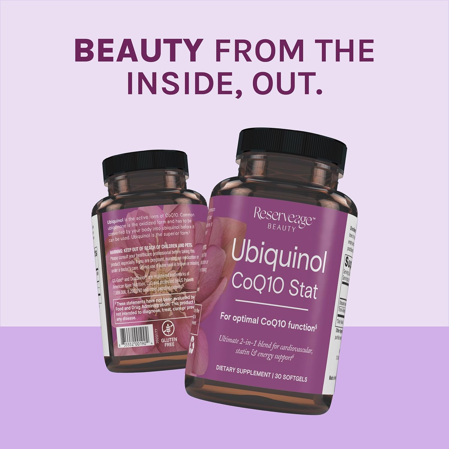 Reserveage Ubiquinol CoQ10 Stat – Cápsulas blandas de ubiquinol para uso diario – Proporciona apoyo para el sistema cardiovascular, niveles de