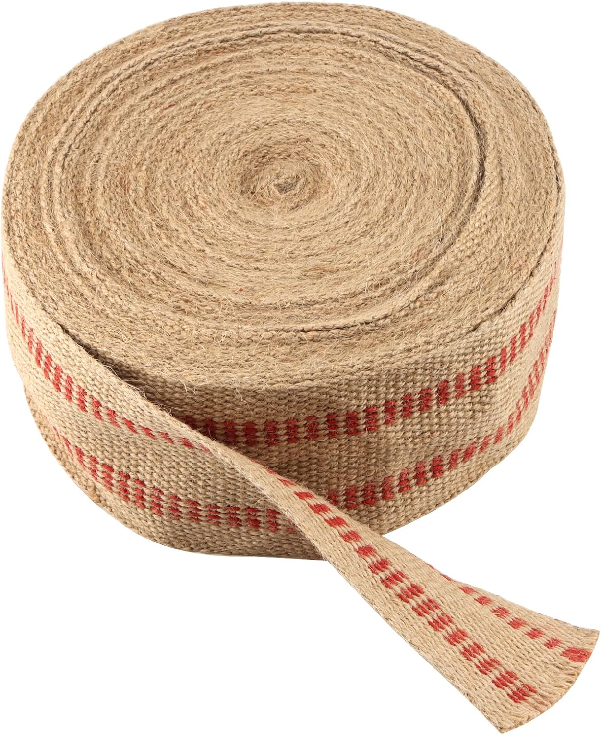 Cinta de yute para tapicería de 22 yardas y 3.5 pulgadas, cinta ancha de yute para manualidades, correas de silla naturales para muebles de