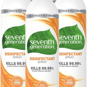 Seventh Generation Spray desinfectante, aroma cítrico fresco y tomillo, 13.9 onzas (paquete de 4) Seventh Generation Spray desinfectante, aroma cítrico fresco y tomillo, 13.9 onzas (paquete de 4)