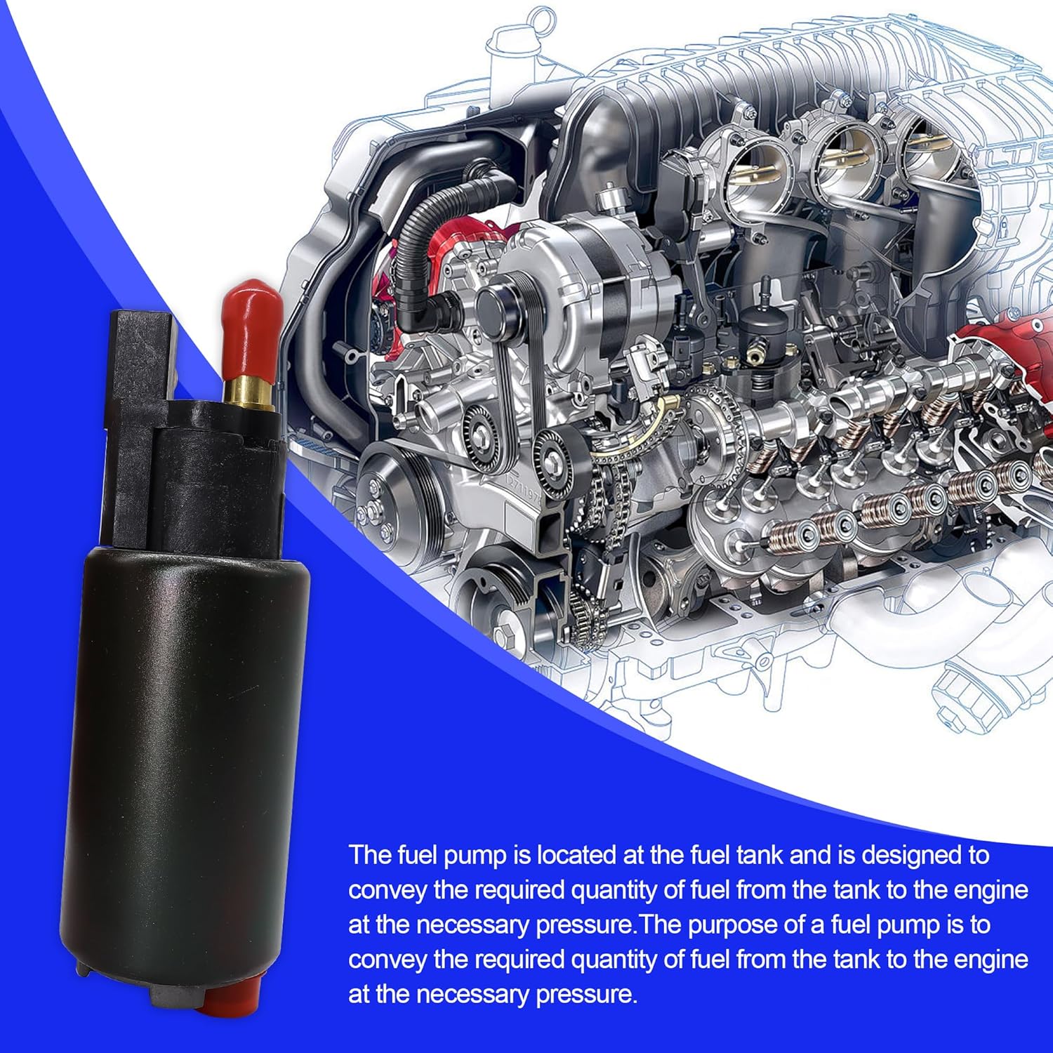 Bomba de combustible eléctrica E2157 E2226 Bomba de combustible eléctrica Intank con kit de instalación compatible con Ford Toyota Mazda Tacoma