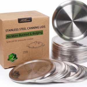 Tapas para conservas de boca ancha de acero inoxidable 304, tapas para tarros Mason especiales para olla a presión, sin abultamiento ni abrochado, Tapas para conservas de boca ancha de acero inoxidable 304, tapas para tarros Mason especiales para olla a presión, sin abultamiento ni abrochado,