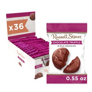 Russell Stover Trufa de chocolate con leche – 0.55 oz (paquete de 36) Russell Stover Trufa de chocolate con leche – 0.55 oz (paquete de 36)