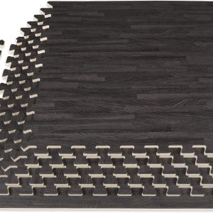 ProsourceFit Tapete de rompecabezas de grano de madera de 12 pulgadas, 6 azulejos de espuma EVA entrelazados (24 pies cuadrados) para equipos de ProsourceFit Tapete de rompecabezas de grano de madera de 12 pulgadas, 6 azulejos de espuma EVA entrelazados (24 pies cuadrados) para equipos de