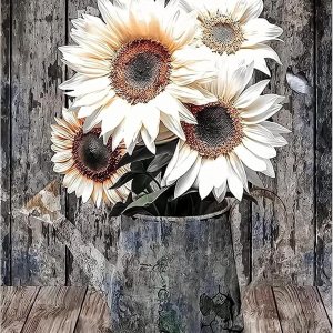 MXJSUA Kits de arte de diamantes de flores blancas para adultos, kits de pintura de diamantes para adultos, kit de bordado de gemas de diamante MXJSUA Kits de arte de diamantes de flores blancas para adultos, kits de pintura de diamantes para adultos, kit de bordado de gemas de diamante