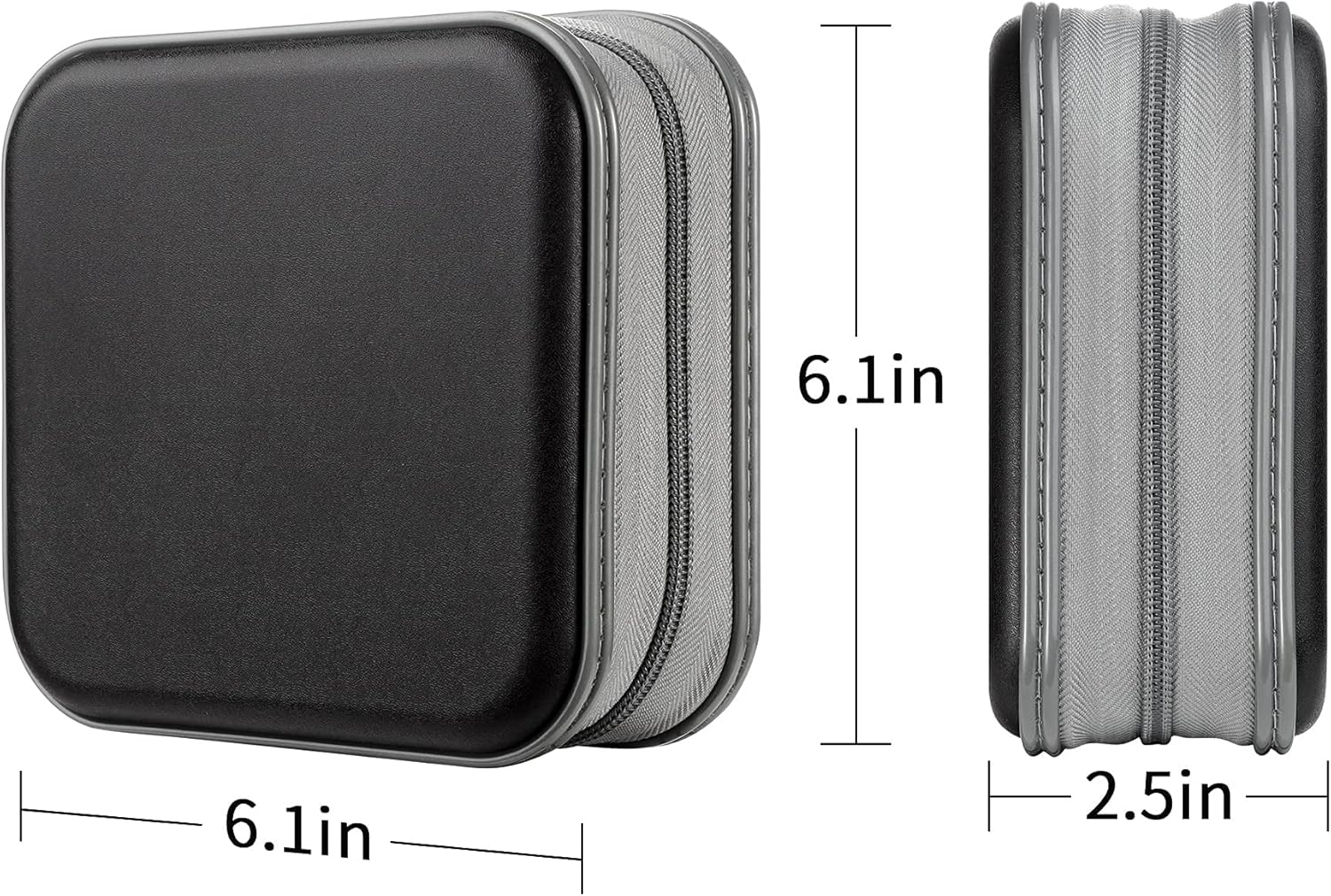 Funda para DVD, estuche portátil para CD de capacidad para 48 unidades, almacenamiento de plástico duro, organizador de cartera para CD y DVD para