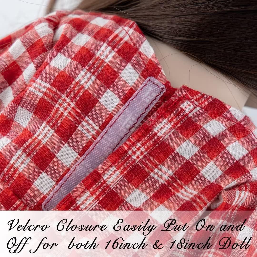 Camisón para niñas, pijama de algodón suave con manga larga, camisón largo hasta el suelo (Doll, niñas, mujeres)